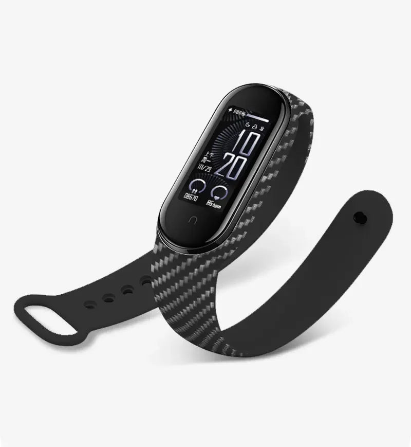 Xiaomi Mi Band 3‑7 Carbon Fiber Silicone Strap