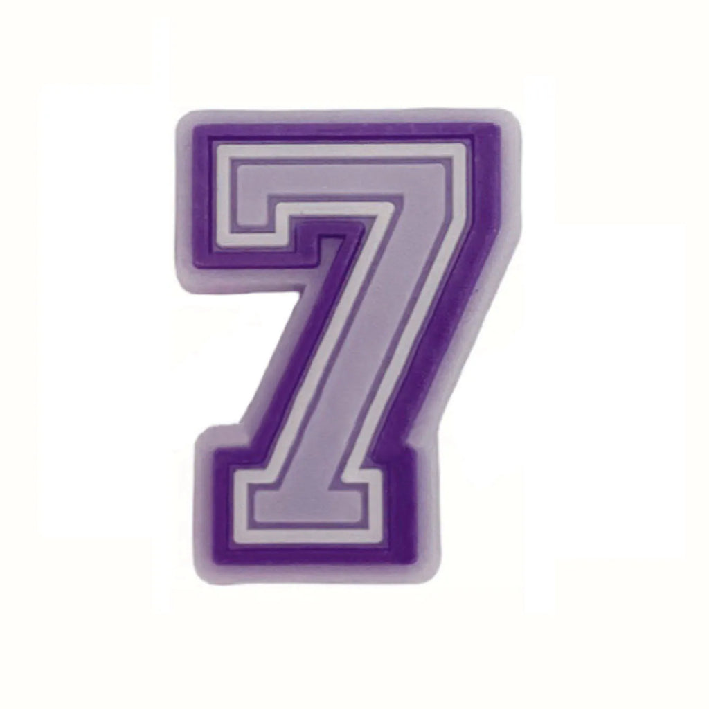 Purple Alphabet Letter Pins Shoe Charms for Crocs Clog Bubble Slides Accessories DIY Shoe Decoration Buckle Charms Party Gifts