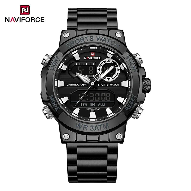 NAVIFORCE Dual Display Men’s Quartz Watch – Outdoor Style