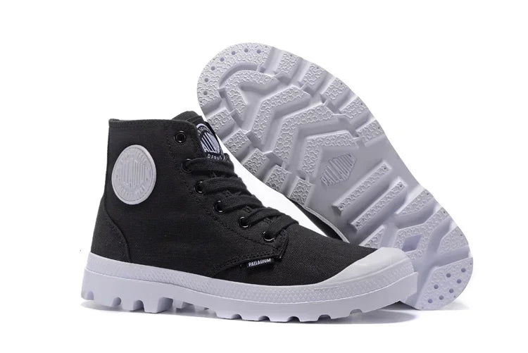 Men’s PALLADIUM Pampa Hi Sneakers – Breathable Lace-Up Canvas Ankle Boots for Outdoors
