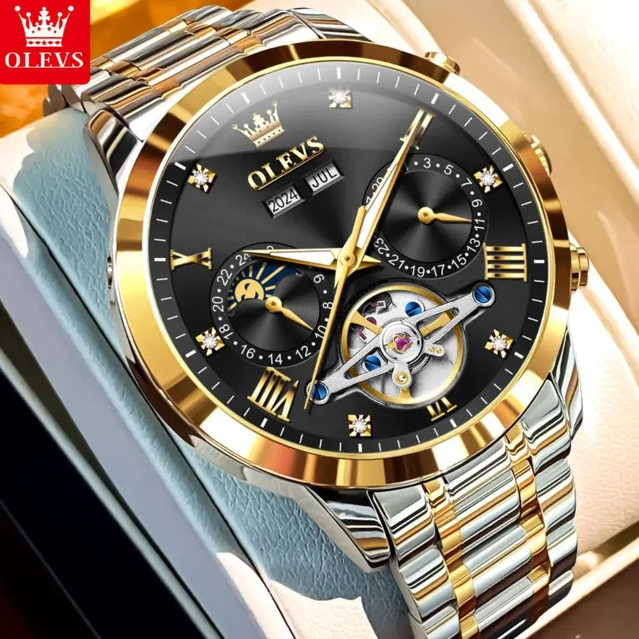 OLEVS 7029 Men’s Moon Phase Automatic Watch