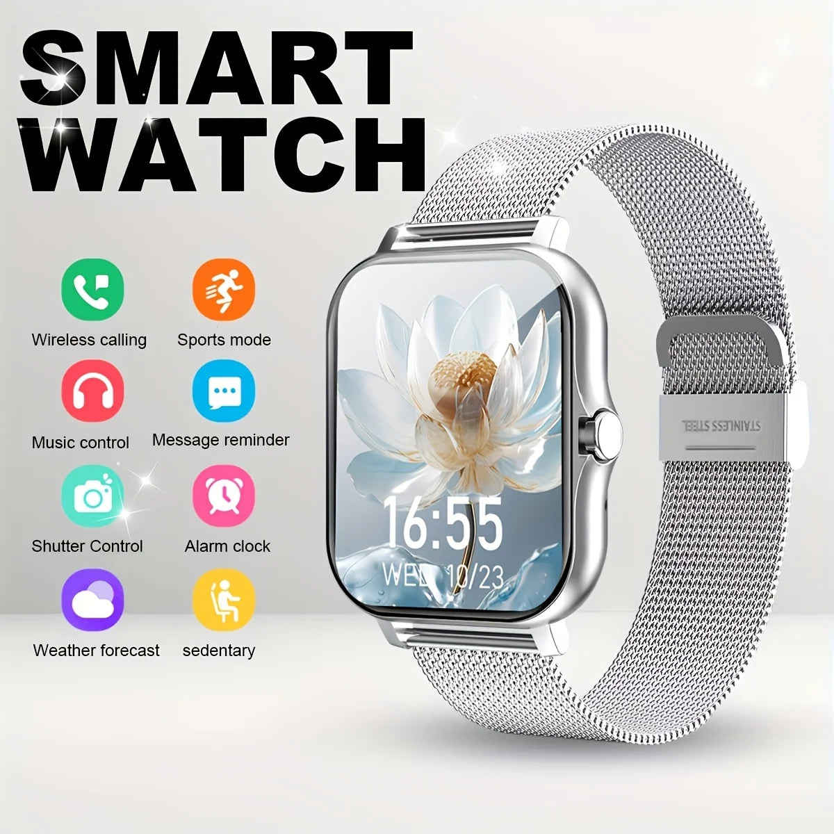 2025New Upgrad Smart Watch For Men Women 1.83Inch Full Touch Display BT Call Sports Monitoring SmartWatch For Android&IOS Phone