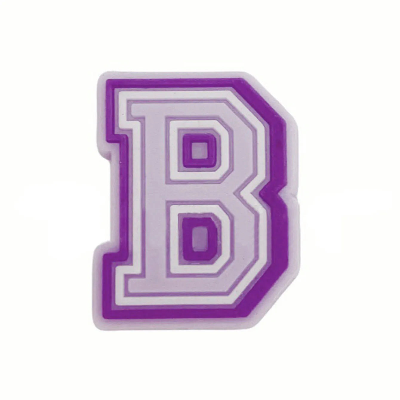 Purple Alphabet Letter Pins Shoe Charms for Crocs Clog Bubble Slides Accessories DIY Shoe Decoration Buckle Charms Party Gifts