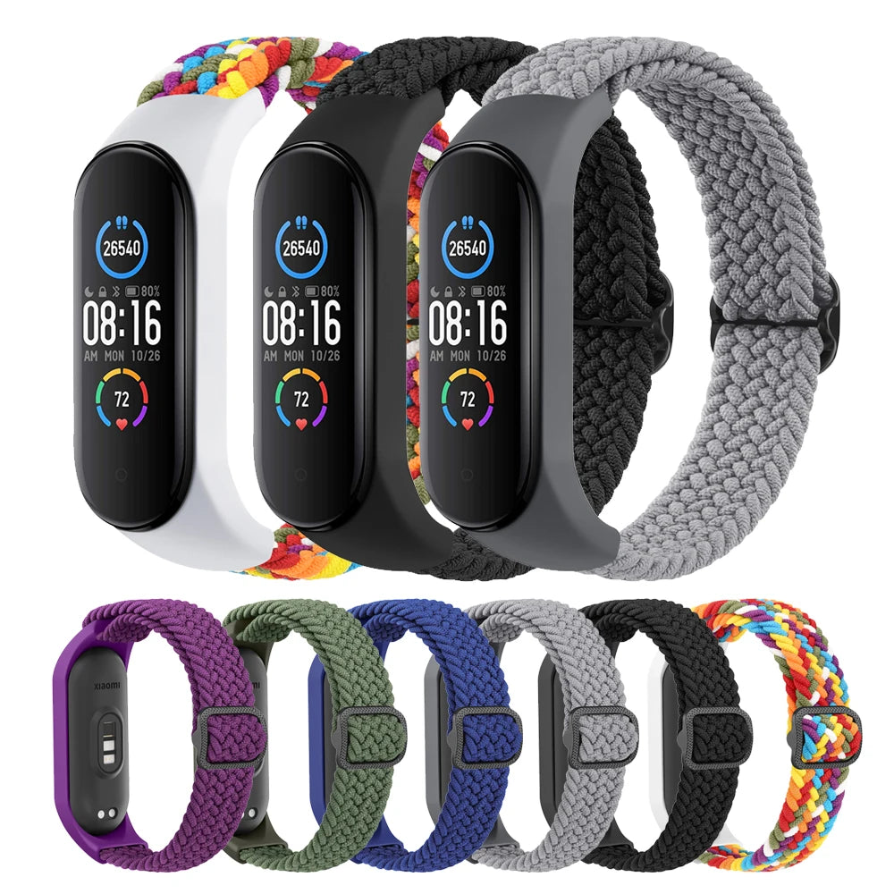 Elastic Braided Nylon Strap for Mi Band & Amazfit
