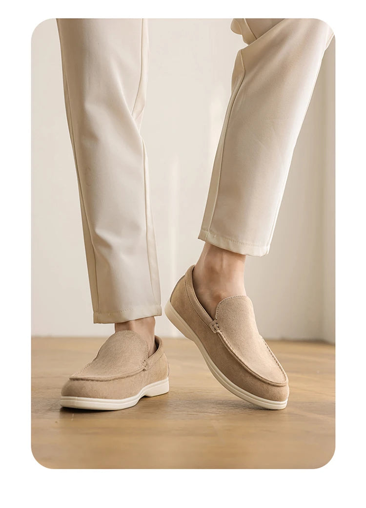 2025 Spring Men’s Leather Casual Shoes – Thick-Soled, British Style, Fashionable Sports Sneakers