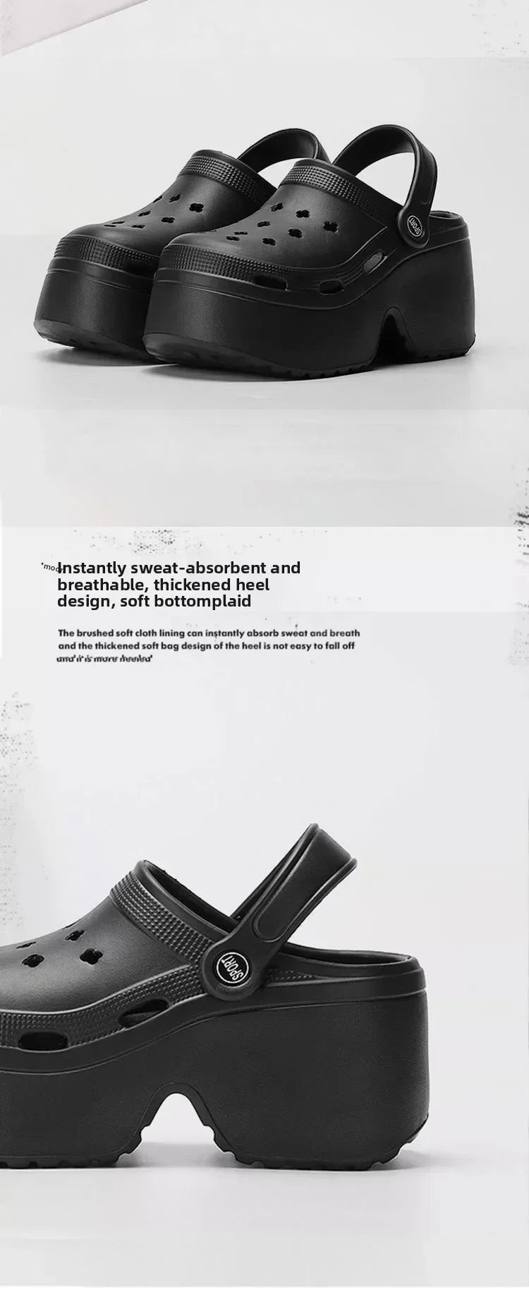 Women’s Summer Platform Clogs – Thick Sole, Non-Slip Beach & Casual Sandals