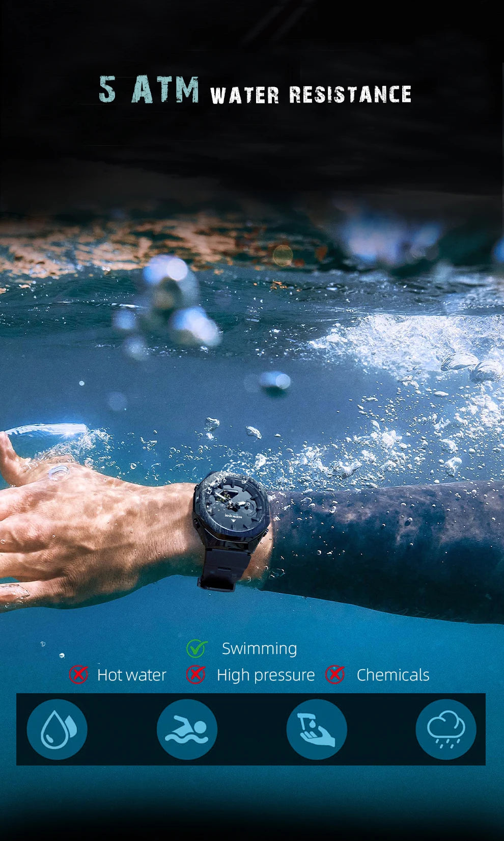 NORTH EDGE MERCURY Men’s Waterproof Digital Sports Watch