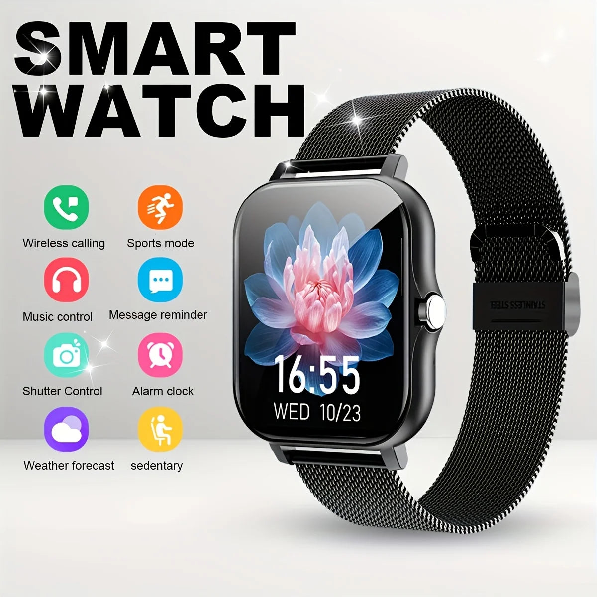 2025New Upgrad Smart Watch For Men Women 1.83Inch Full Touch Display BT Call Sports Monitoring SmartWatch For Android&IOS Phone