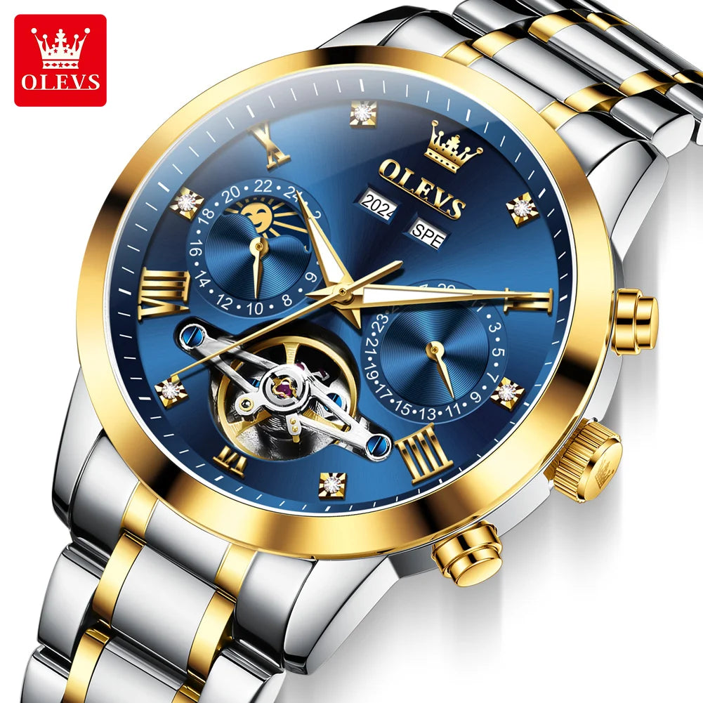 OLEVS 7029 Men’s Moon Phase Automatic Watch