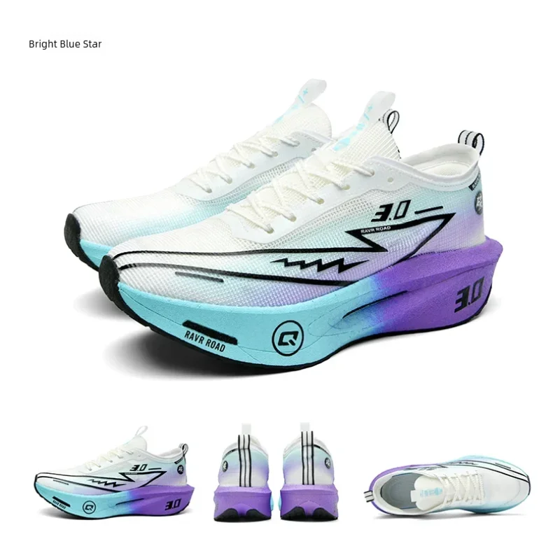 Men's Carbon Board Sneakers Anti-slip Cushioned Comfortable Racing Training Running Shoes Mesh Tennis Shoes Casual for Women