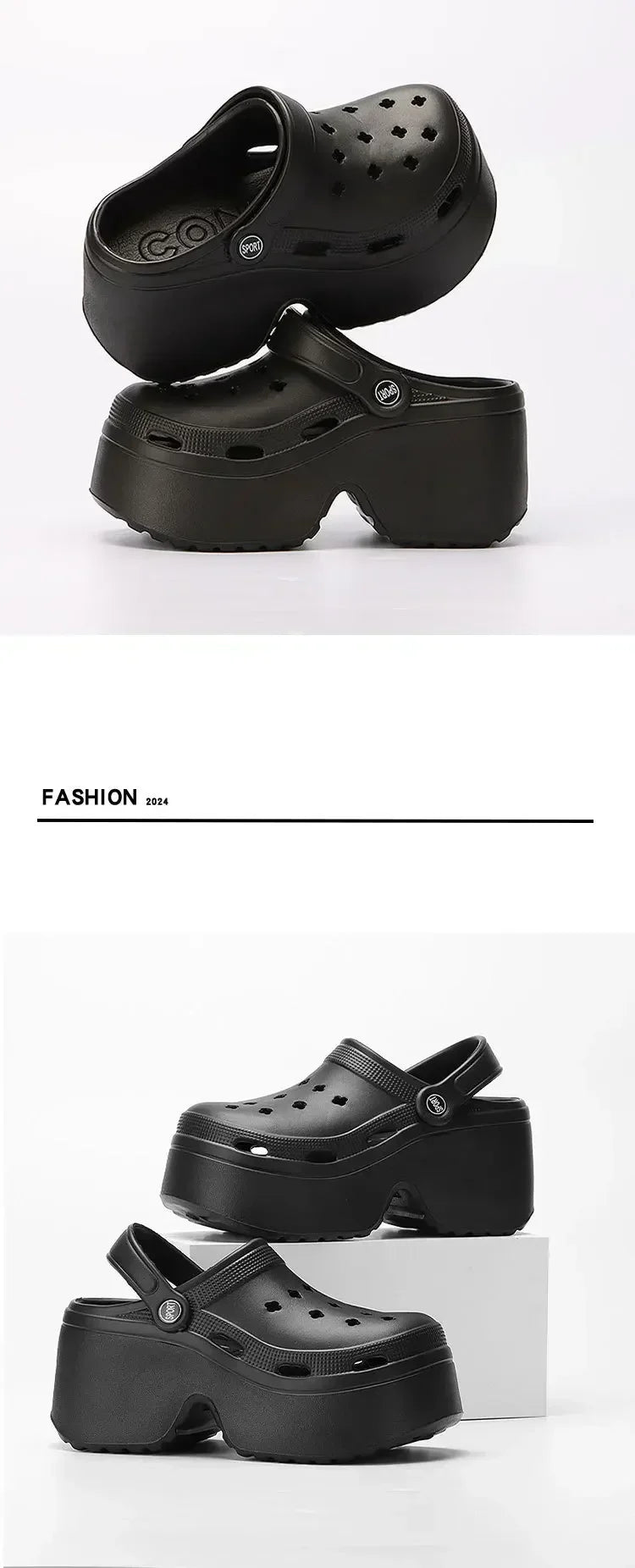 Women’s Summer Platform Clogs – Thick Sole, Non-Slip Beach & Casual Sandals