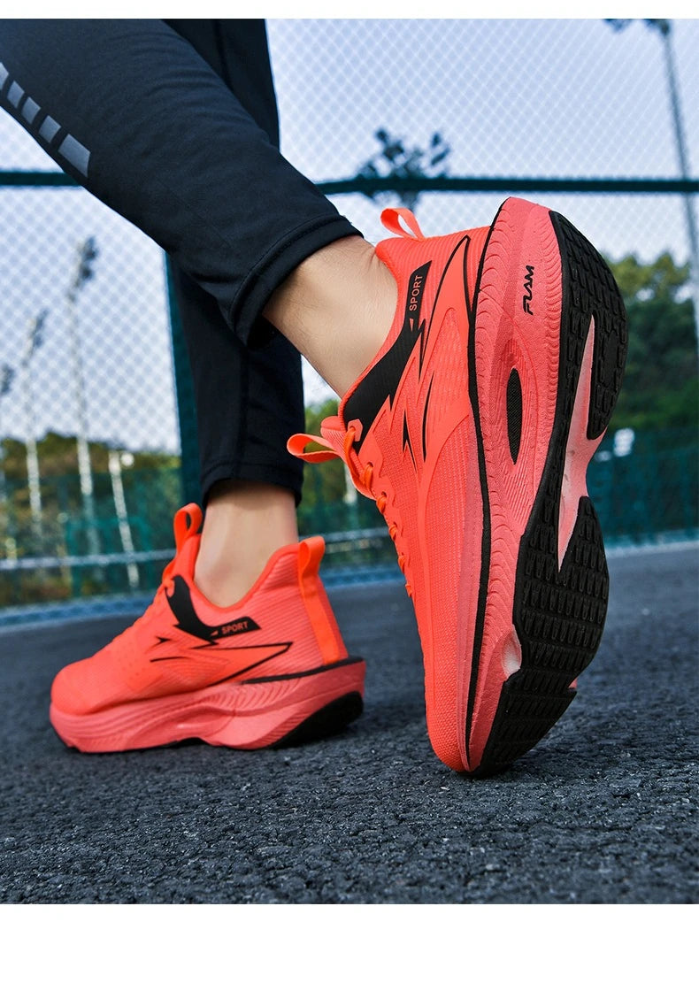 Marathon Running Sneakers – Lightweight, Shock-Absorbing, Breathable Mesh with Carbon Plate