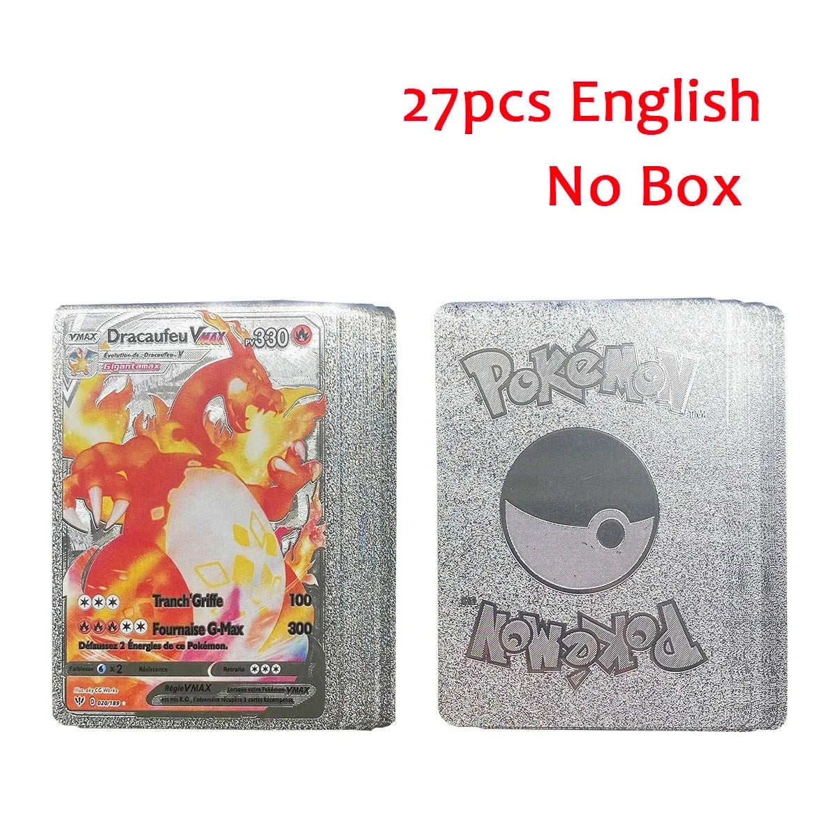 10-55Pcs Pokemon Gold Foil Cards Golden Letters English Spanish French German Game Card Metalicas Charizard Vmax Gx Series Gift