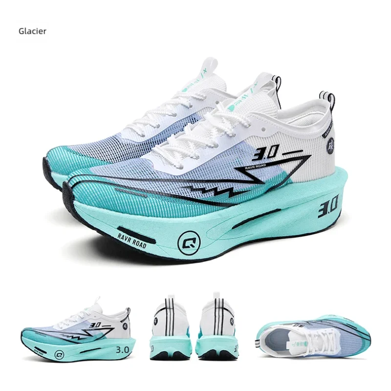 Men's Carbon Board Sneakers Anti-slip Cushioned Comfortable Racing Training Running Shoes Mesh Tennis Shoes Casual for Women