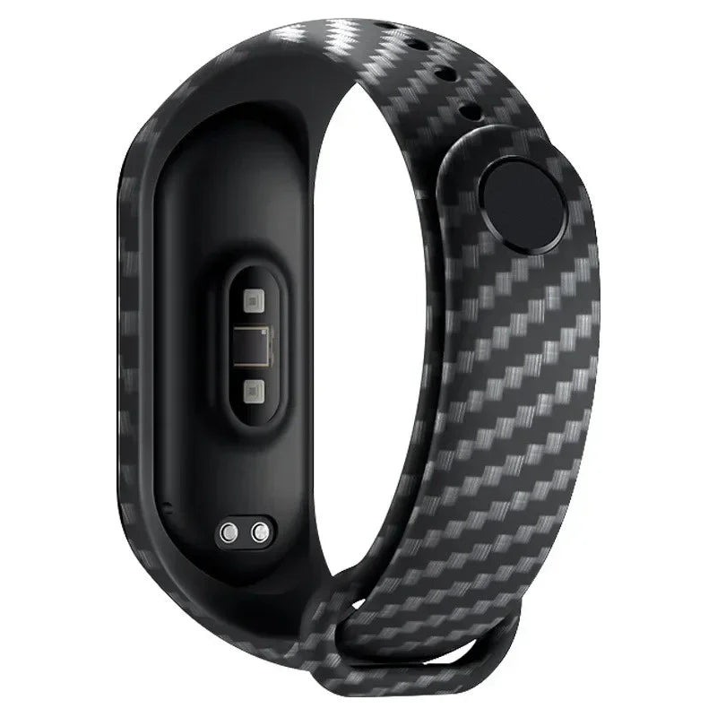 Xiaomi Mi Band 3‑7 Carbon Fiber Silicone Strap
