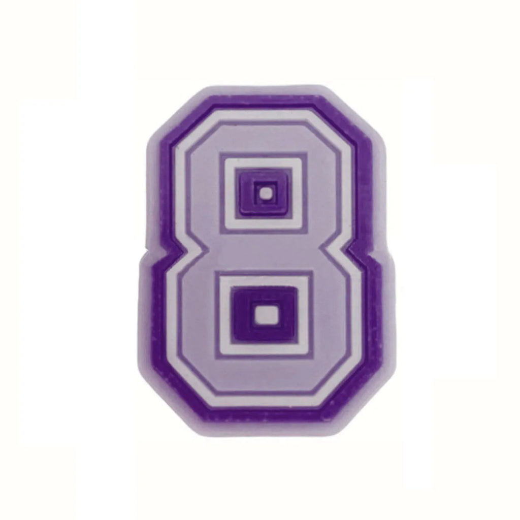 Purple Alphabet Letter Pins Shoe Charms for Crocs Clog Bubble Slides Accessories DIY Shoe Decoration Buckle Charms Party Gifts