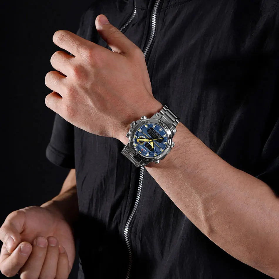 NAVIFORCE Dual Display Men’s Quartz Watch – Outdoor Style