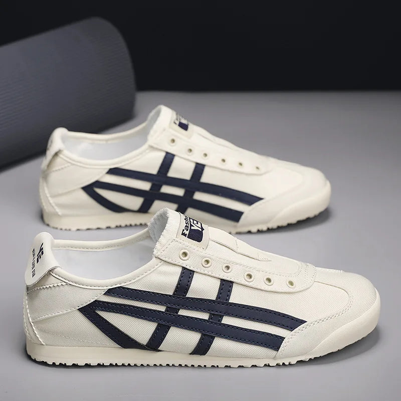 Men’s Lightweight Casual Sneakers – Breathable Canvas, Soft, Non-Slip, Lace-Up Shoes