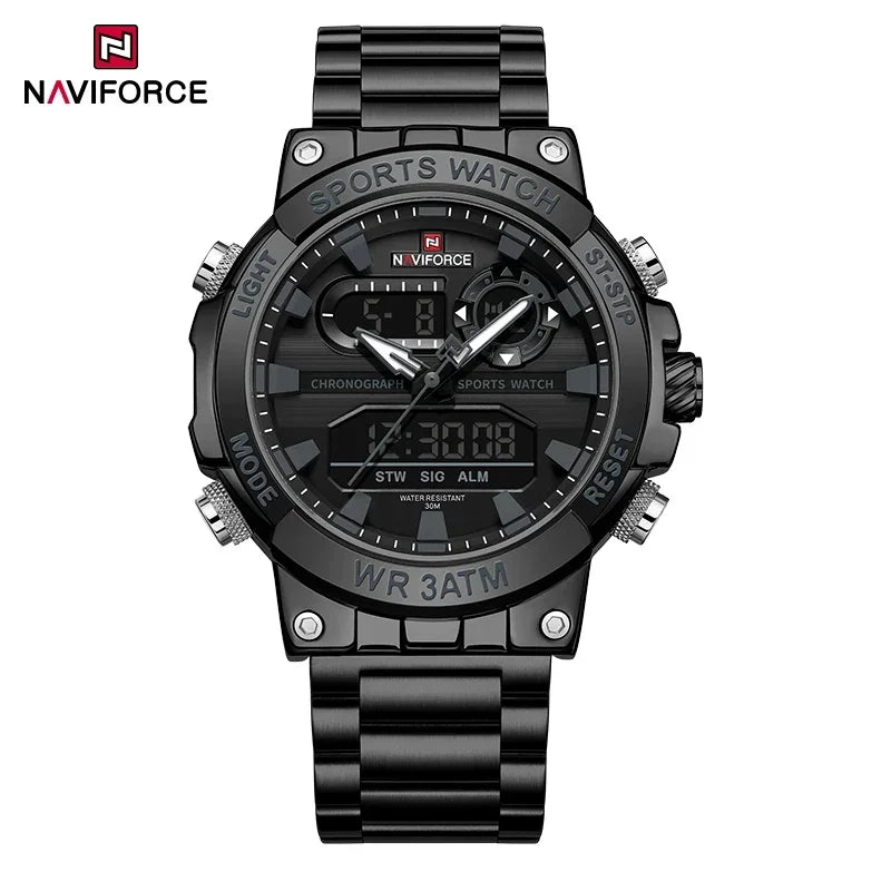 NAVIFORCE Dual Display Men’s Quartz Watch – Outdoor Style