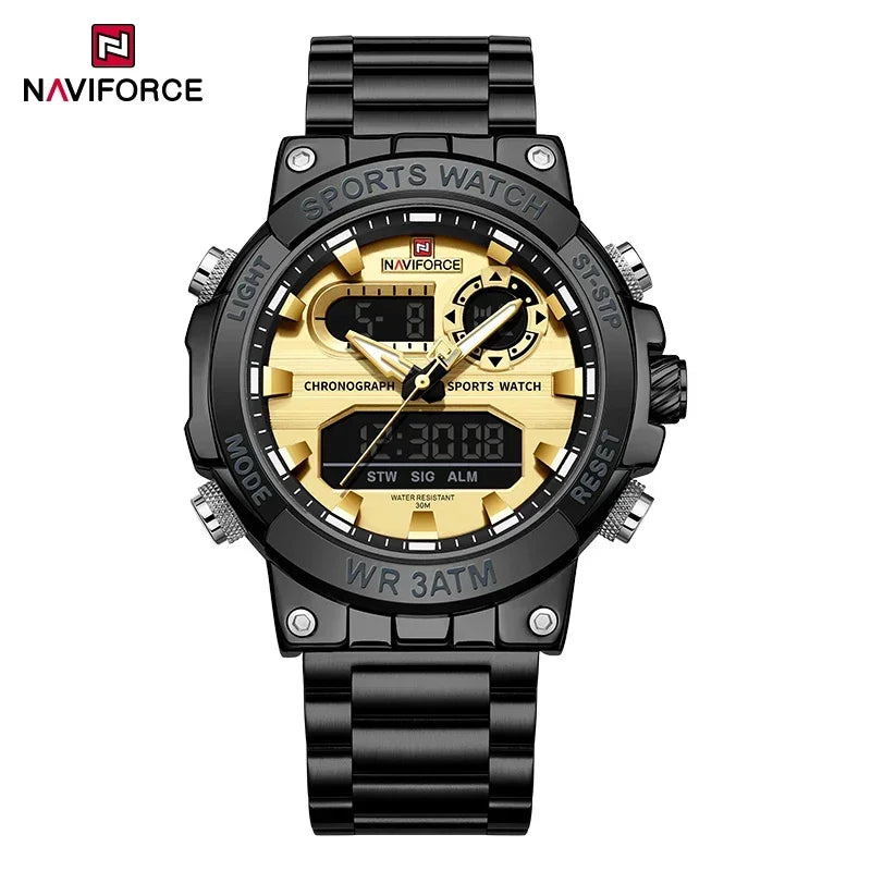 NAVIFORCE Dual Display Men’s Quartz Watch – Outdoor Style