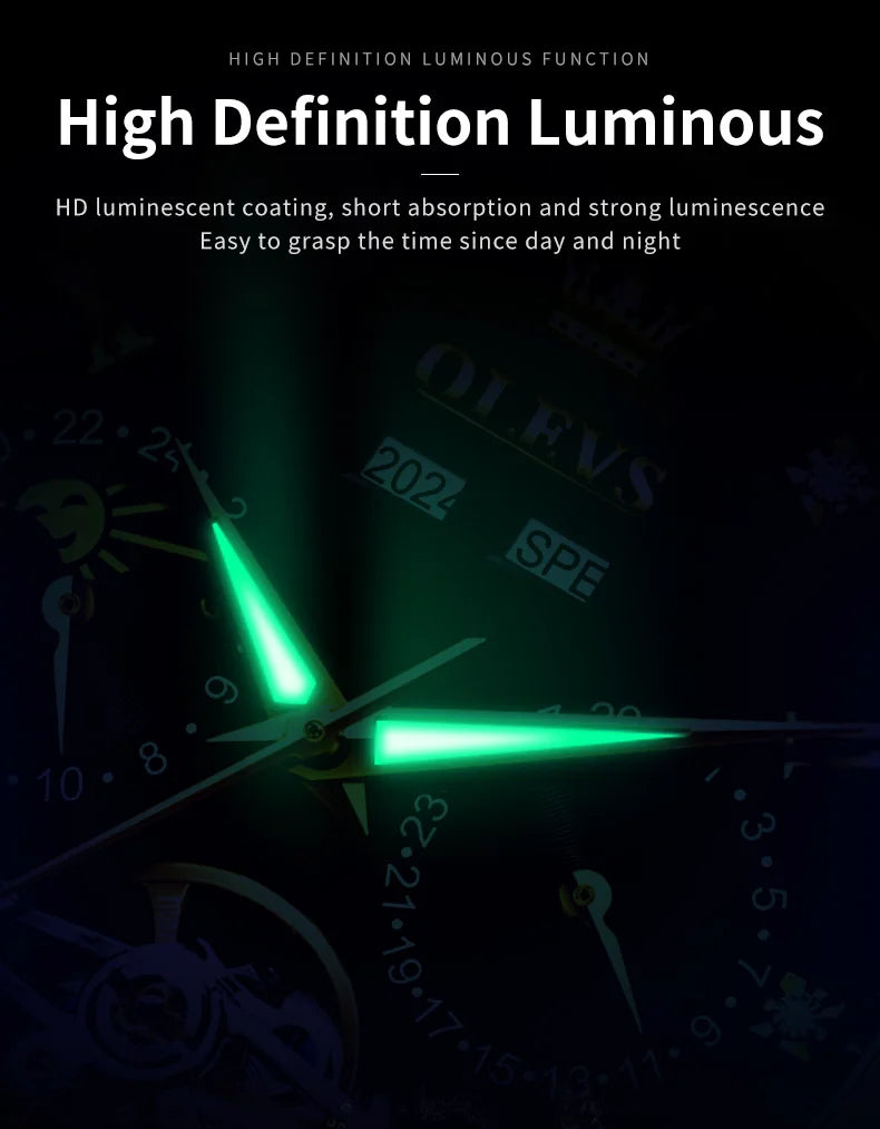 OLEVS 7029 Men’s Moon Phase Automatic Watch