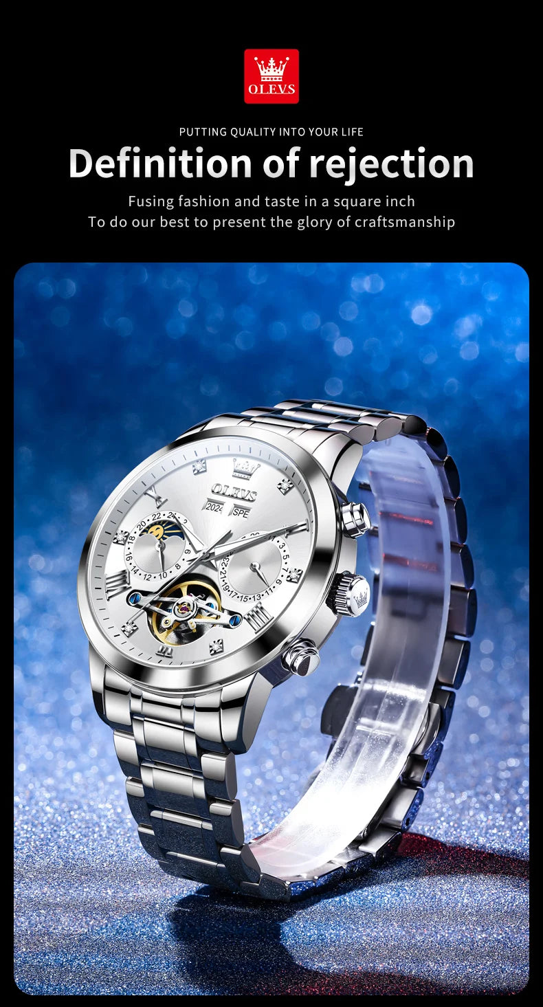OLEVS 7029 Men’s Moon Phase Automatic Watch