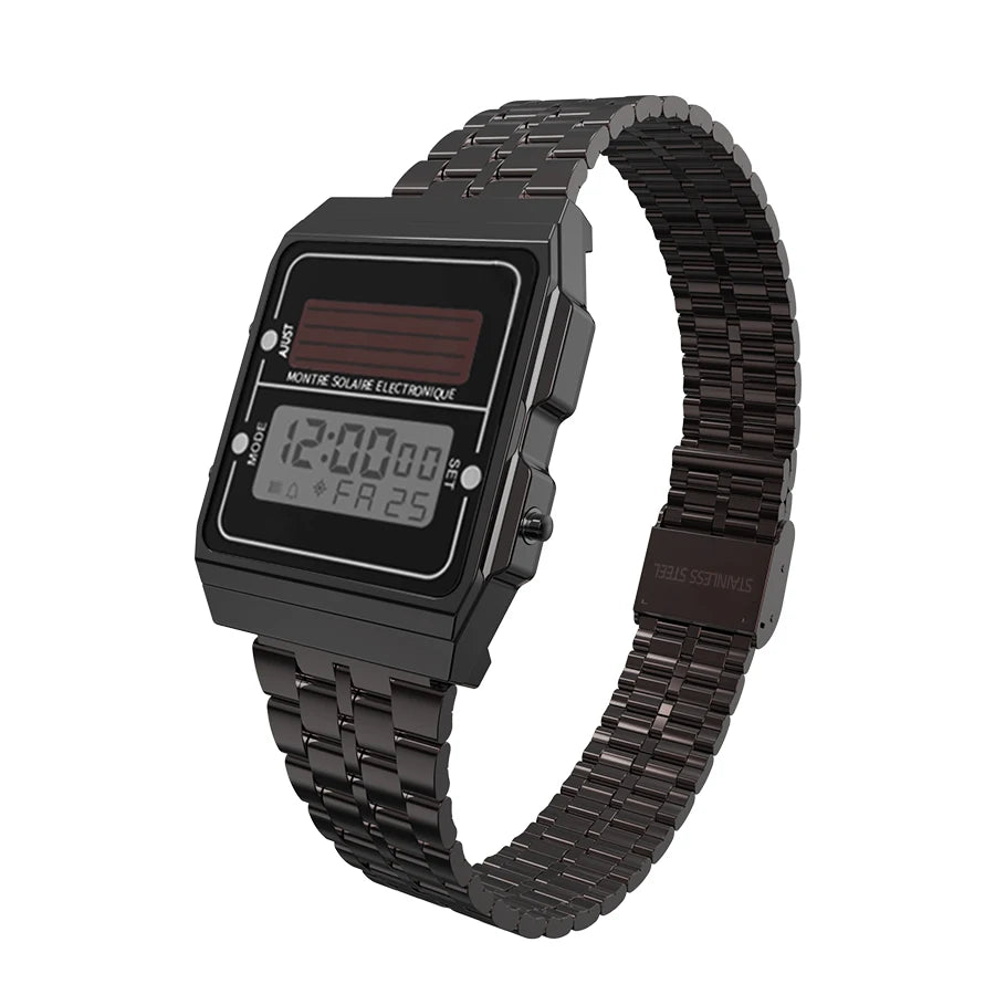 Retro Men’s Solar Digital Sport Watch – Multifunctional