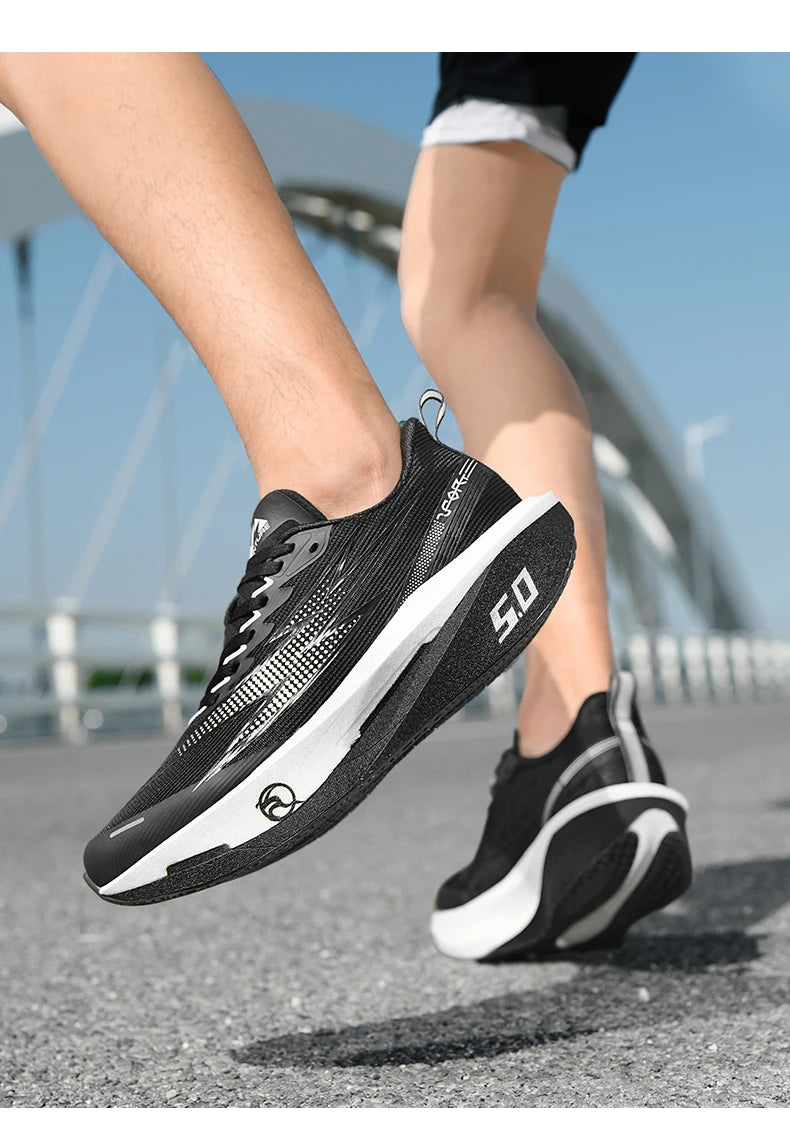 New Running Sneakers Men Lightweight Breathable Wear-Resistant Soft Gym Jogging Shoes Comfort Marathon Athletic Sports Shoes Man