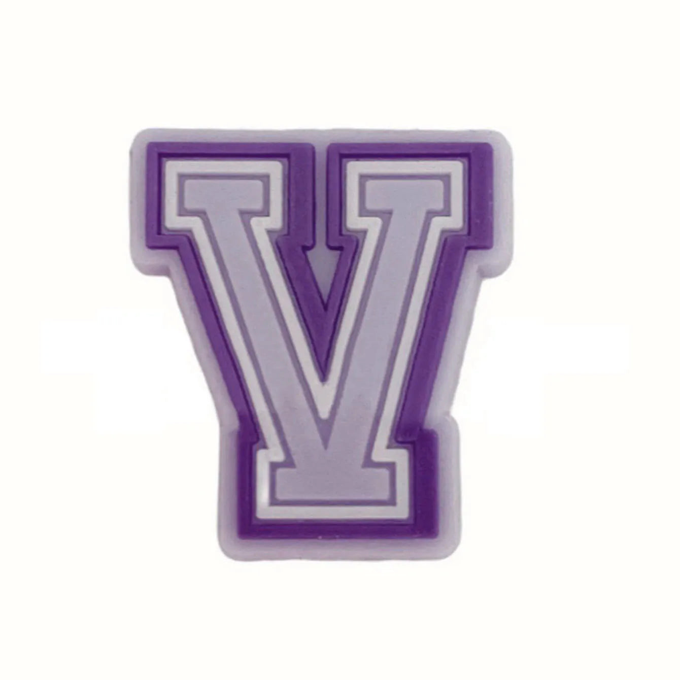 Purple Alphabet Letter Pins Shoe Charms for Crocs Clog Bubble Slides Accessories DIY Shoe Decoration Buckle Charms Party Gifts