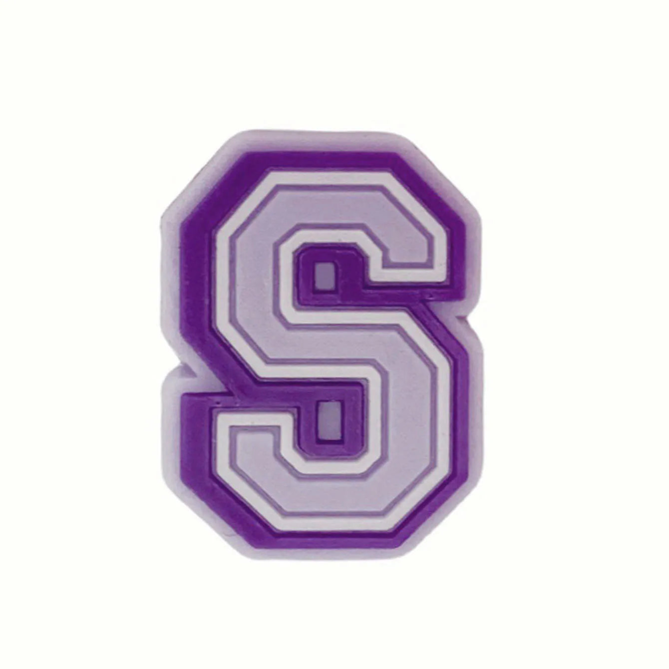 Purple Alphabet Letter Pins Shoe Charms for Crocs Clog Bubble Slides Accessories DIY Shoe Decoration Buckle Charms Party Gifts