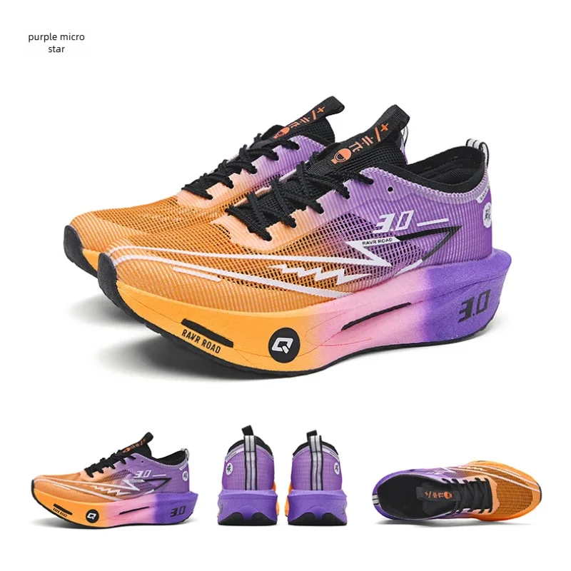 Men's Carbon Board Sneakers Anti-slip Cushioned Comfortable Racing Training Running Shoes Mesh Tennis Shoes Casual for Women