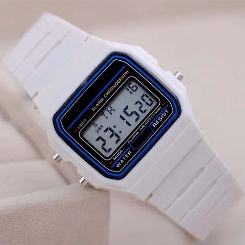 Simple Square LED Sports Watch – Casual Men’s Digital Silicone Wristwatch