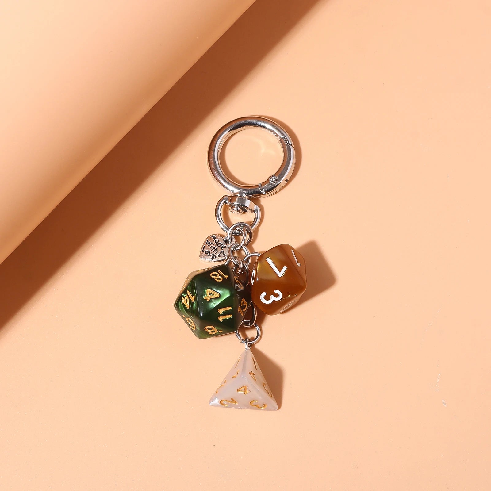 Ins Hiphop Black Dice Keychain Y2K Multi-sided Lucky Dice Keyring Pendant Men Women Car Mobile Phone Backpack Jewelry Gift