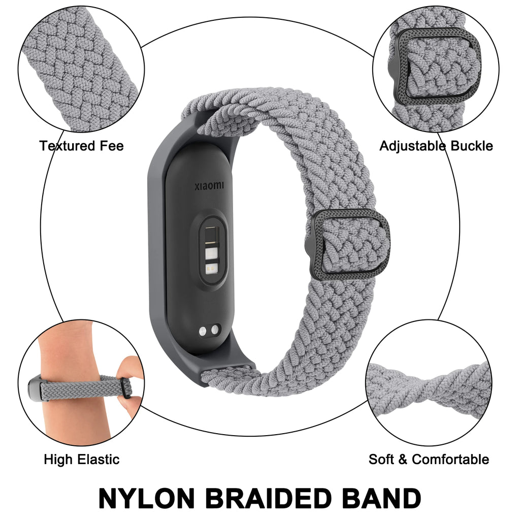 Elastic Braided Nylon Strap for Mi Band & Amazfit