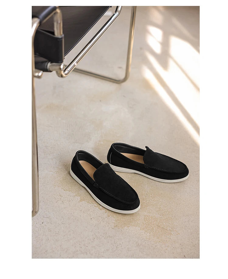 2025 Spring Men’s Leather Casual Shoes – Thick-Soled, British Style, Fashionable Sports Sneakers