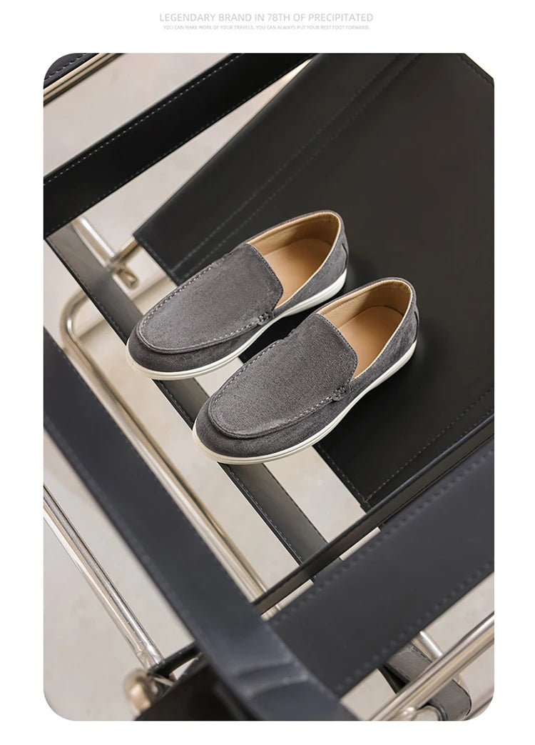 2025 Spring Men’s Leather Casual Shoes – Thick-Soled, British Style, Fashionable Sports Sneakers