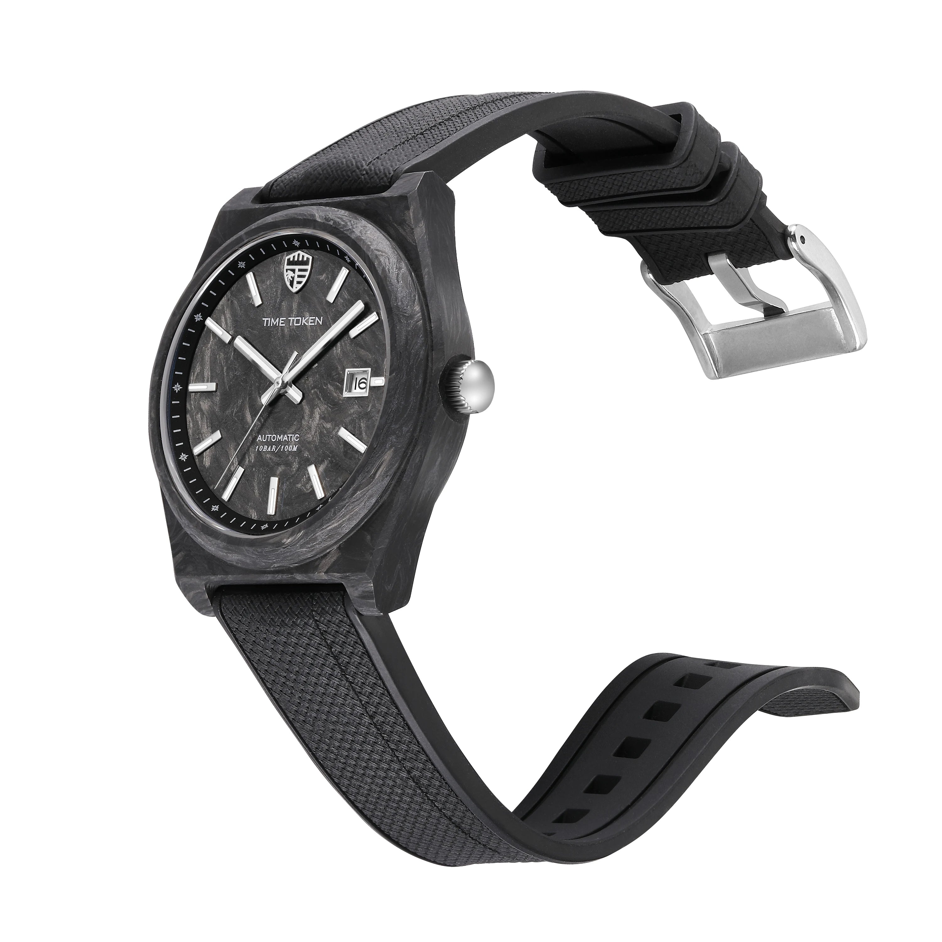 Luxury 40mm Carbon Automatic Diver Watch