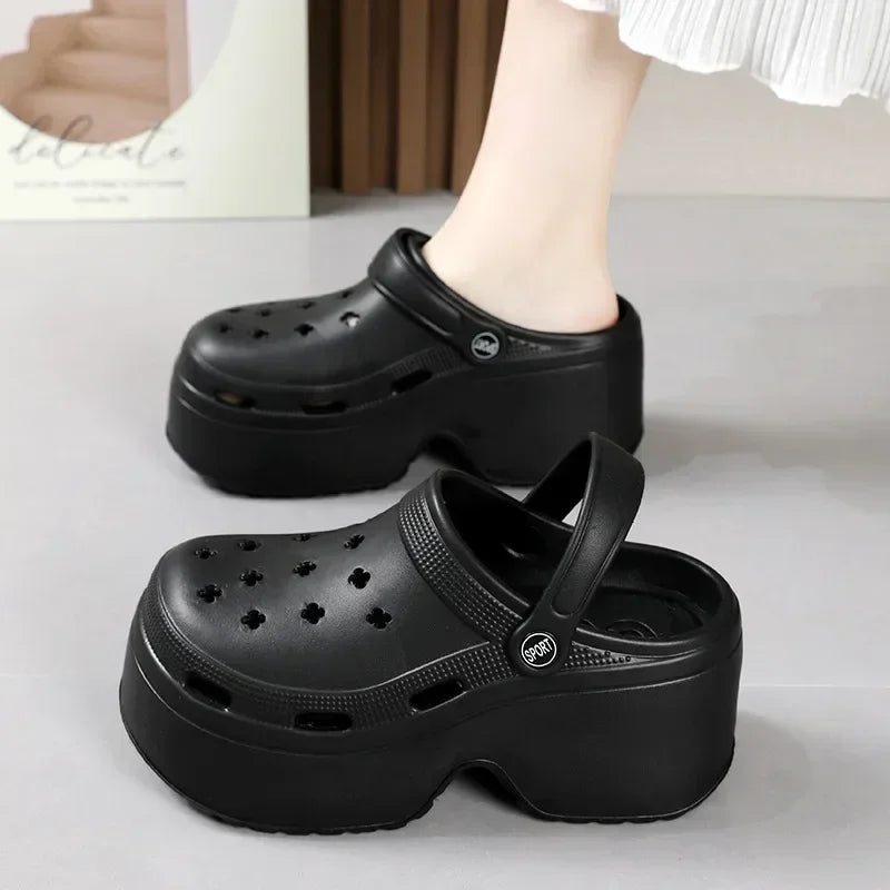 Women’s Summer Platform Clogs – Thick Sole, Non-Slip Beach & Casual Sandals