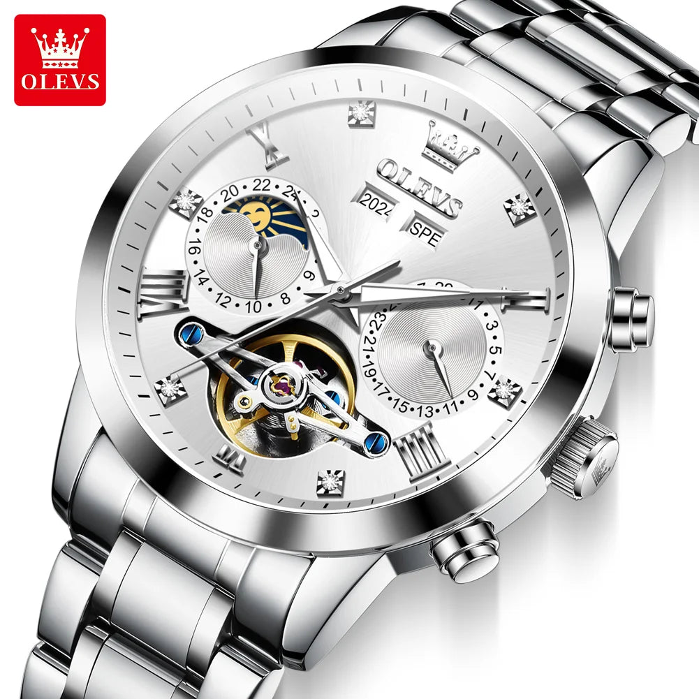 OLEVS 7029 Men’s Moon Phase Automatic Watch