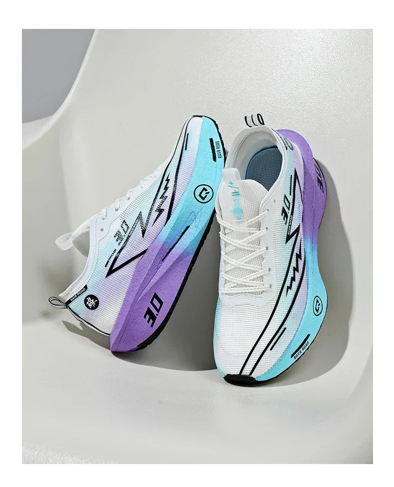 Men's Carbon Board Sneakers Anti-slip Cushioned Comfortable Racing Training Running Shoes Mesh Tennis Shoes Casual for Women