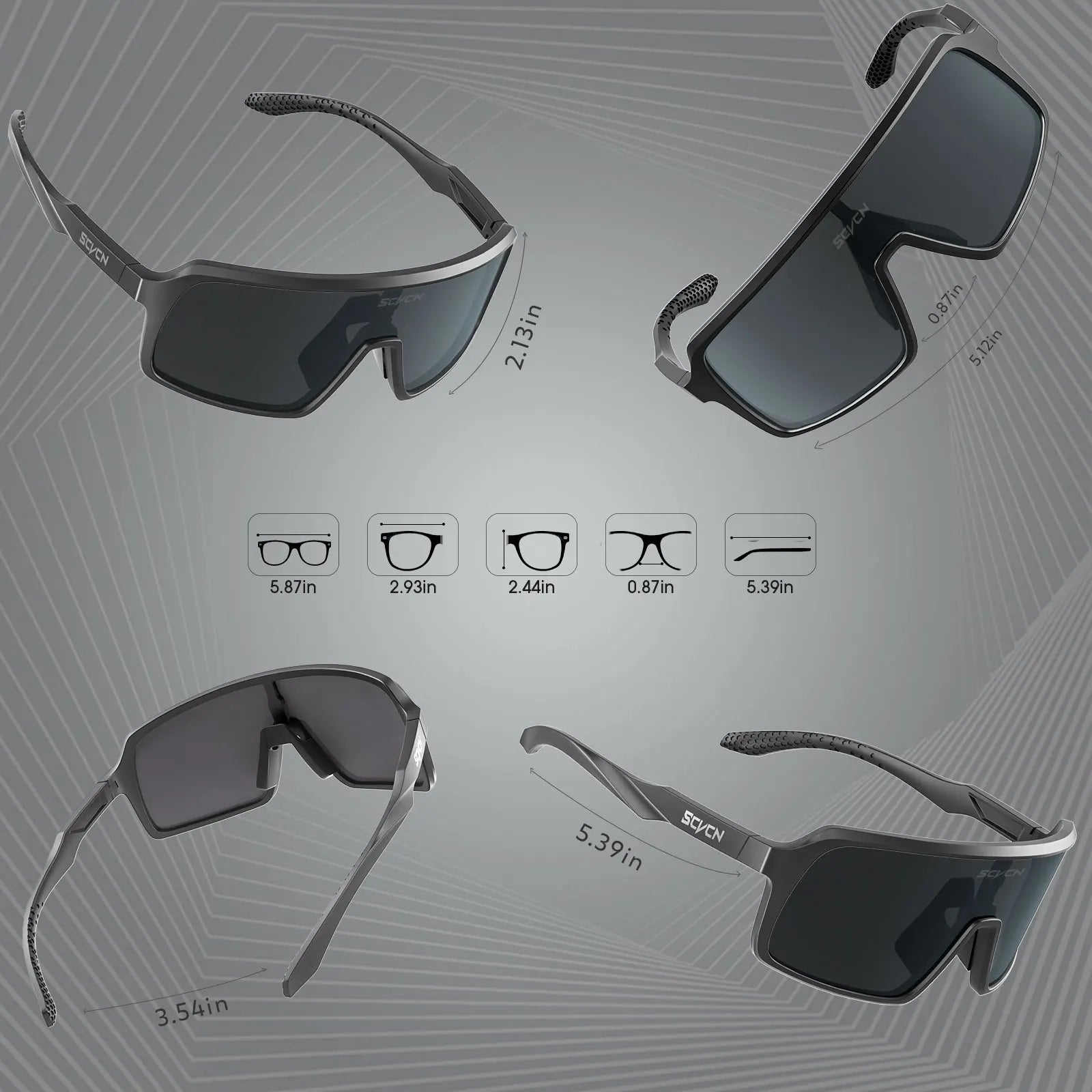 SCVCN Photochromic Sunglasses for Men Fashion Outdoor Sports Bicycle Cycling Glasses Woman Riding Goggles Eyewear Accessories