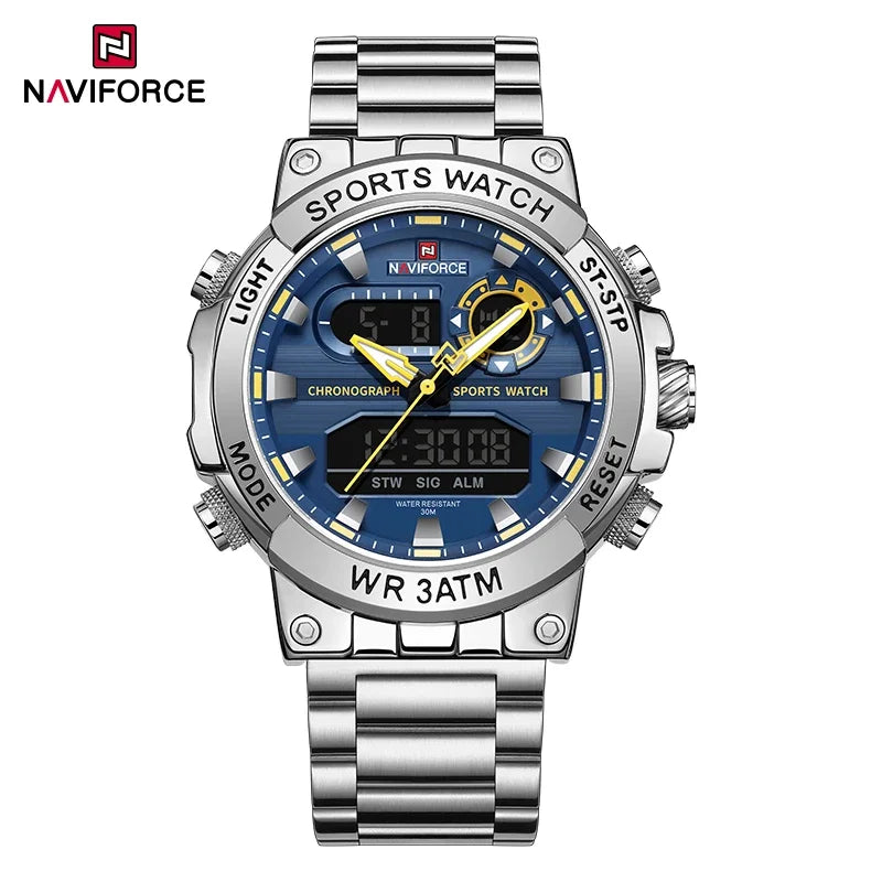 NAVIFORCE Dual Display Men’s Quartz Watch – Outdoor Style