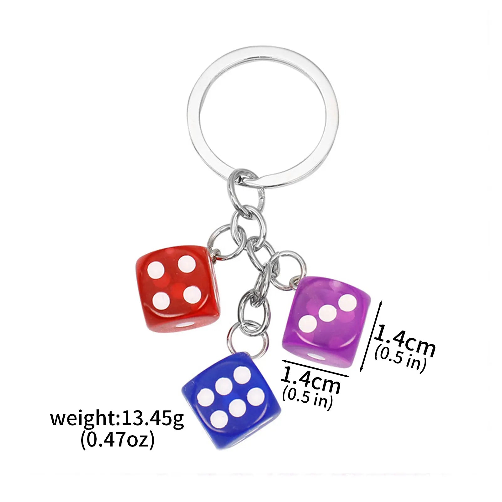 Ins Hiphop Black Dice Keychain Y2K Multi-sided Lucky Dice Keyring Pendant Men Women Car Mobile Phone Backpack Jewelry Gift