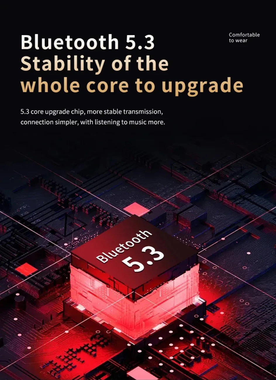 YD03 Wireless Bluetooth Earphones Headphones Outdoor Sport Headset 5.3 With Charging Bin Display Touch Control Earbuds for Muisc