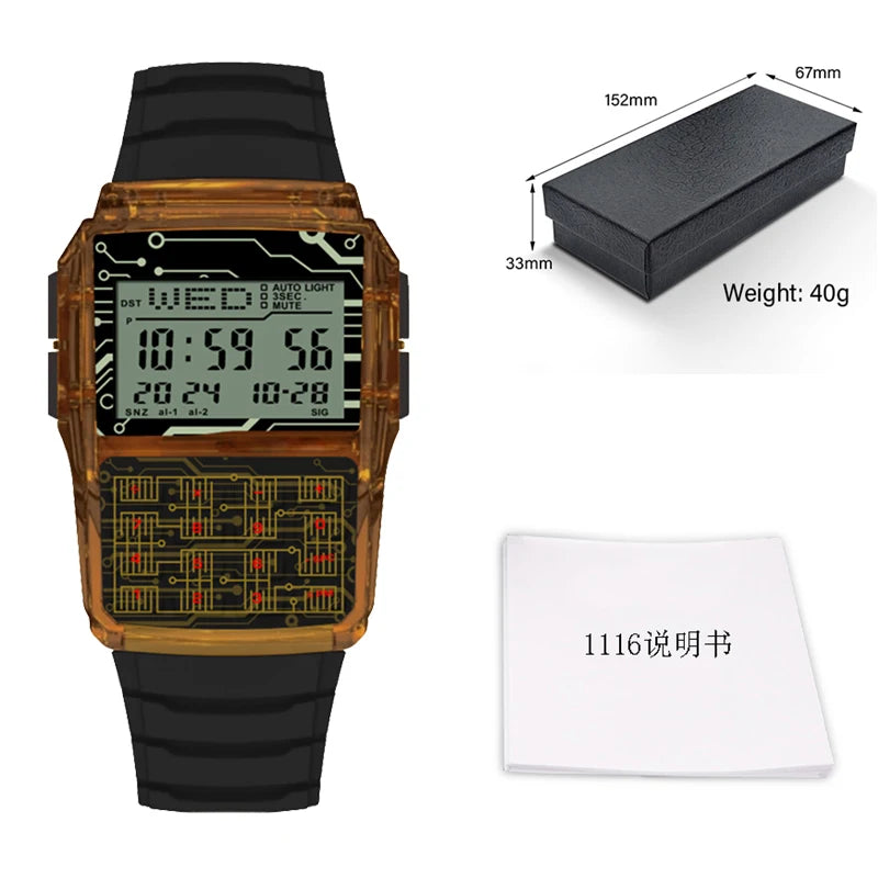 Explosive Men’s LED Calculator Watch