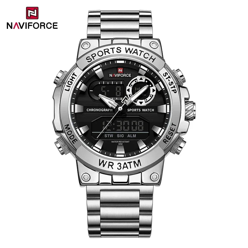 NAVIFORCE Dual Display Men’s Quartz Watch – Outdoor Style