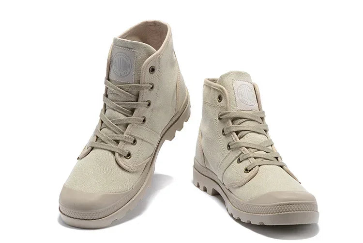 Men’s PALLADIUM Pampa Hi Sneakers – Breathable Lace-Up Canvas Ankle Boots for Outdoors