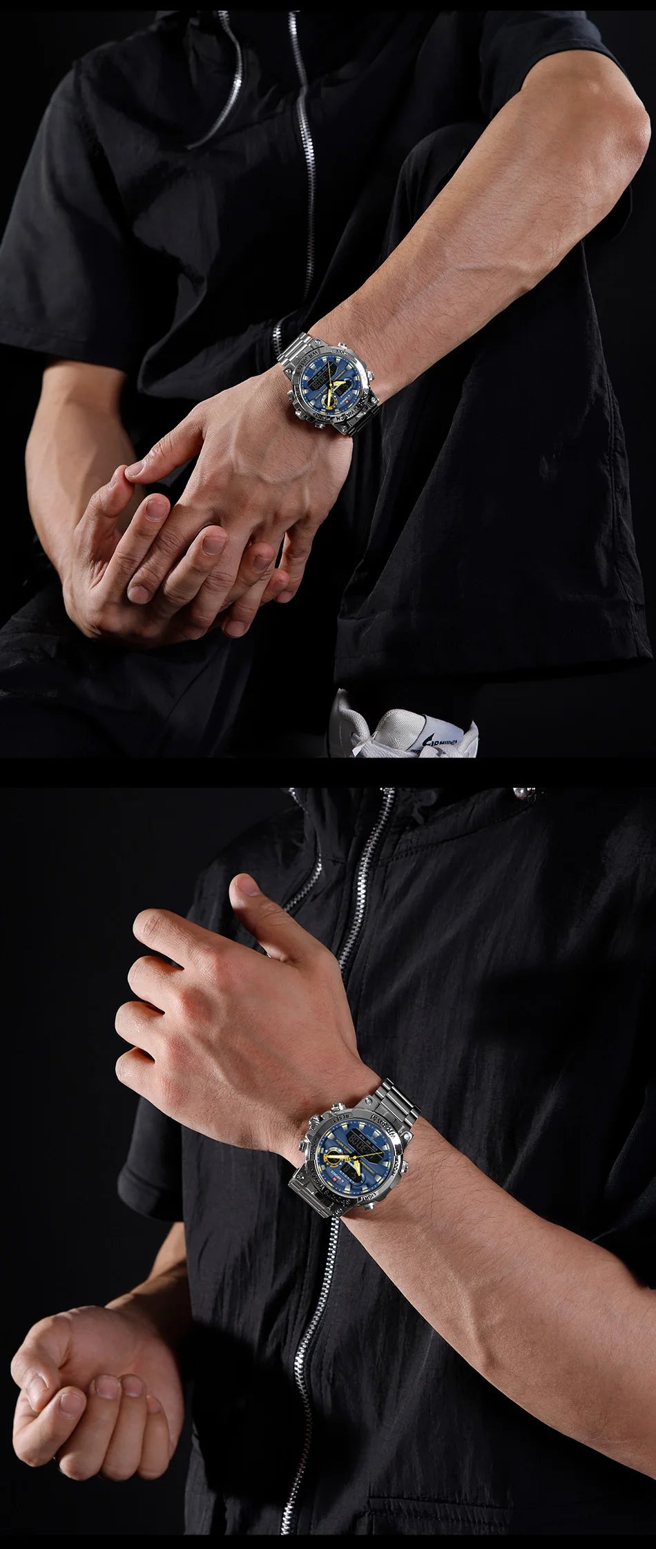 NAVIFORCE Dual Display Men’s Quartz Watch – Outdoor Style