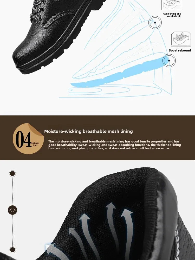 Men’s Safety Work Shoes – Steel Toe, Lightweight, Comfortable, Anti-Impact & Anti-Stab