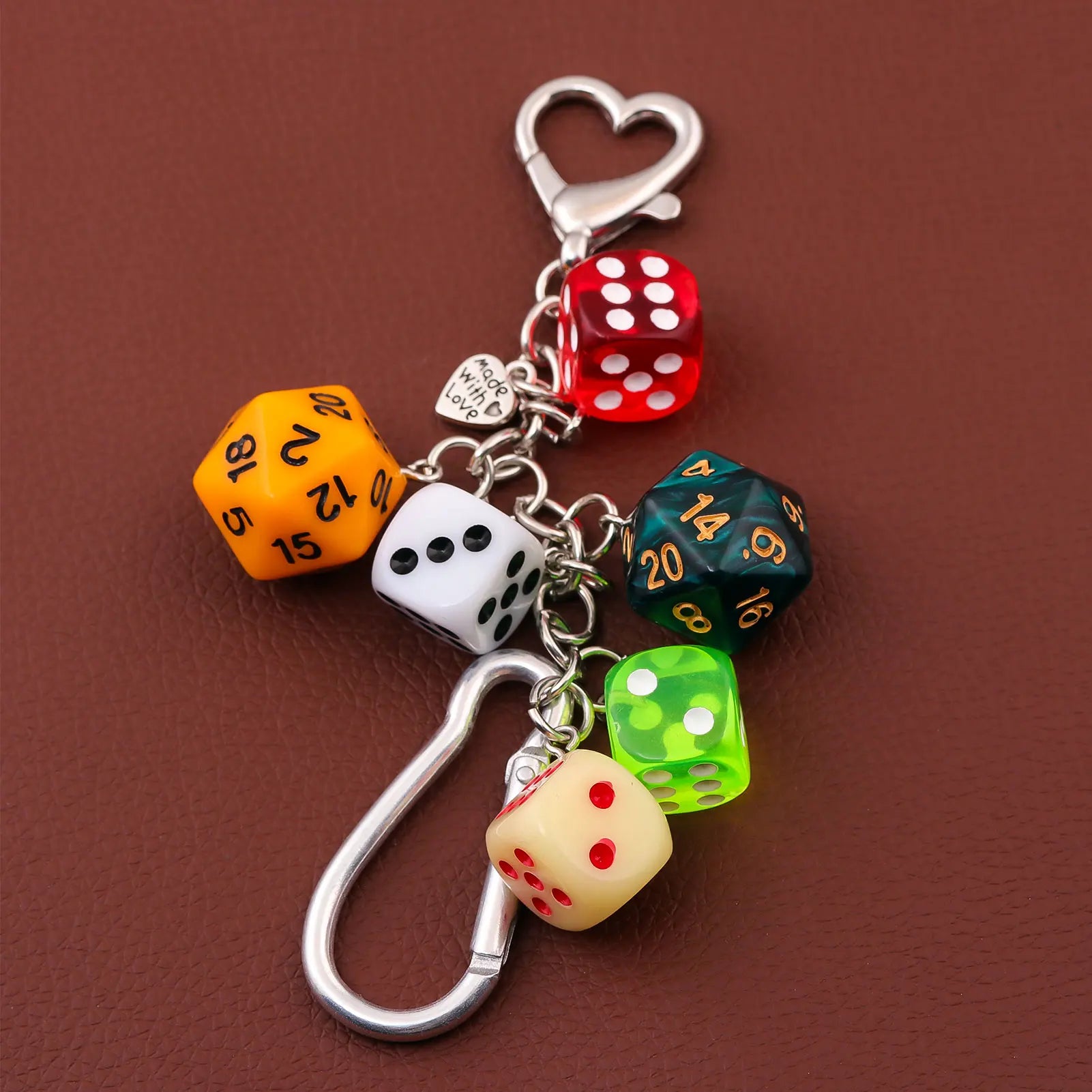 Ins Hiphop Black Dice Keychain Y2K Multi-sided Lucky Dice Keyring Pendant Men Women Car Mobile Phone Backpack Jewelry Gift